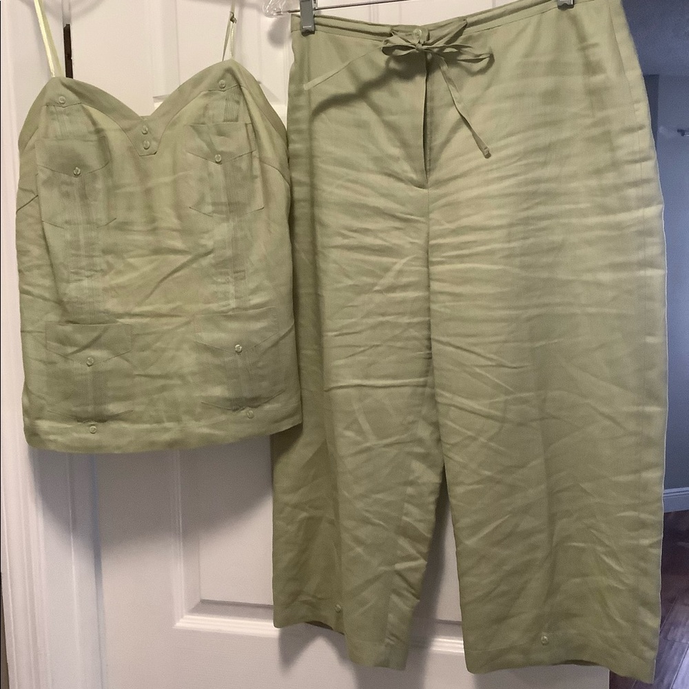 Linen Guayabera pant set